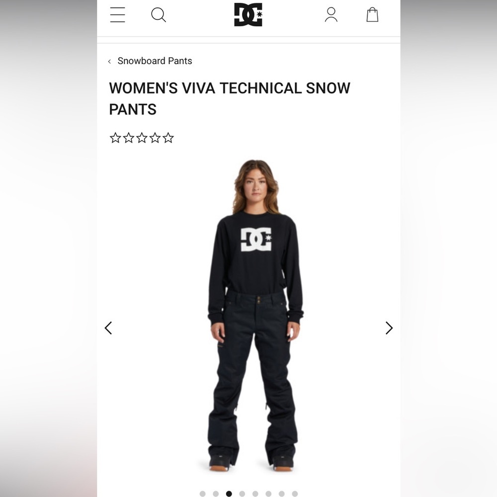 DC Women's Black Technical Snow Trousers